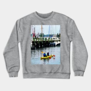 Newport RI - Kayaking In Newport Crewneck Sweatshirt